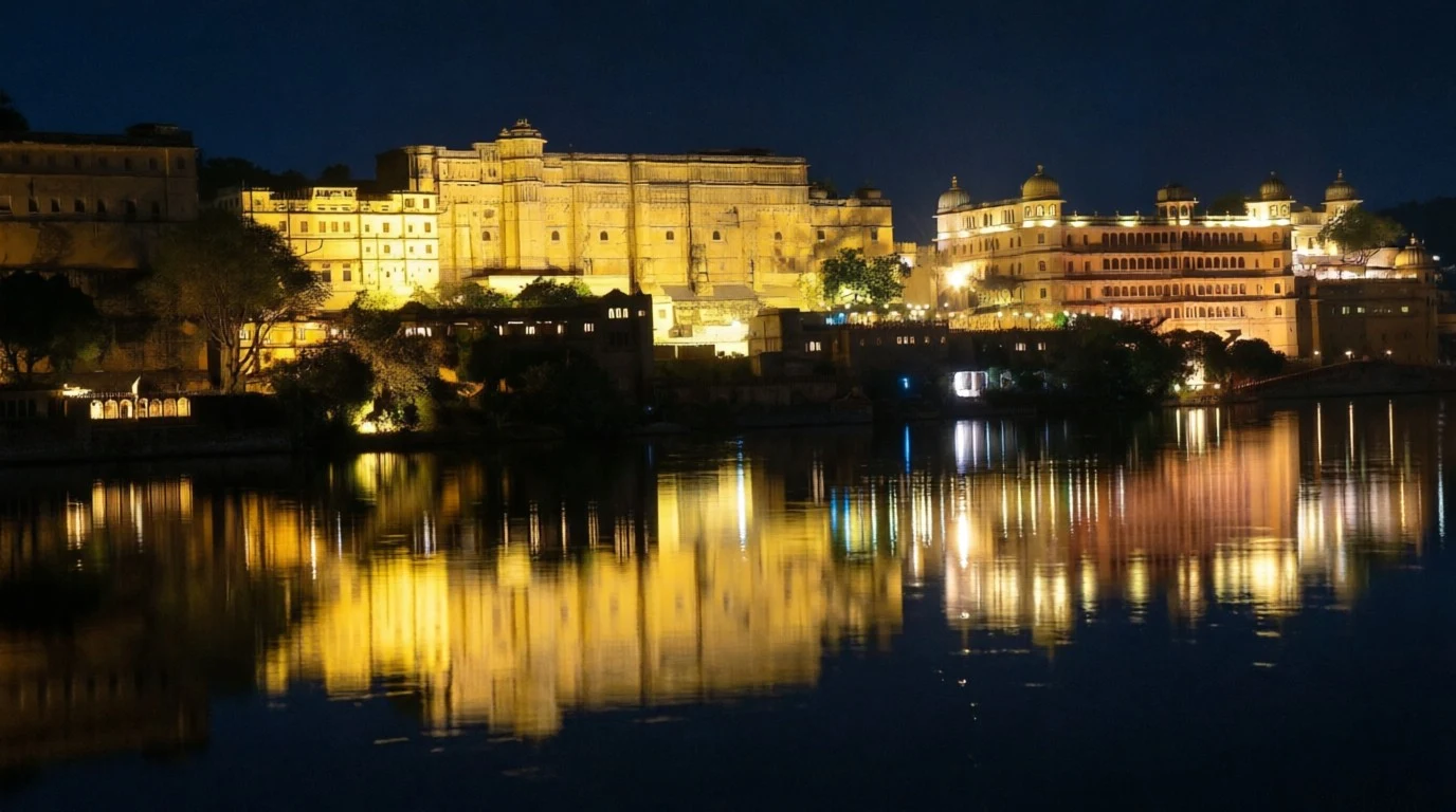 City Palace, Удайпур: Мевардың тас жылнамасы Пичола көлінің жағасында