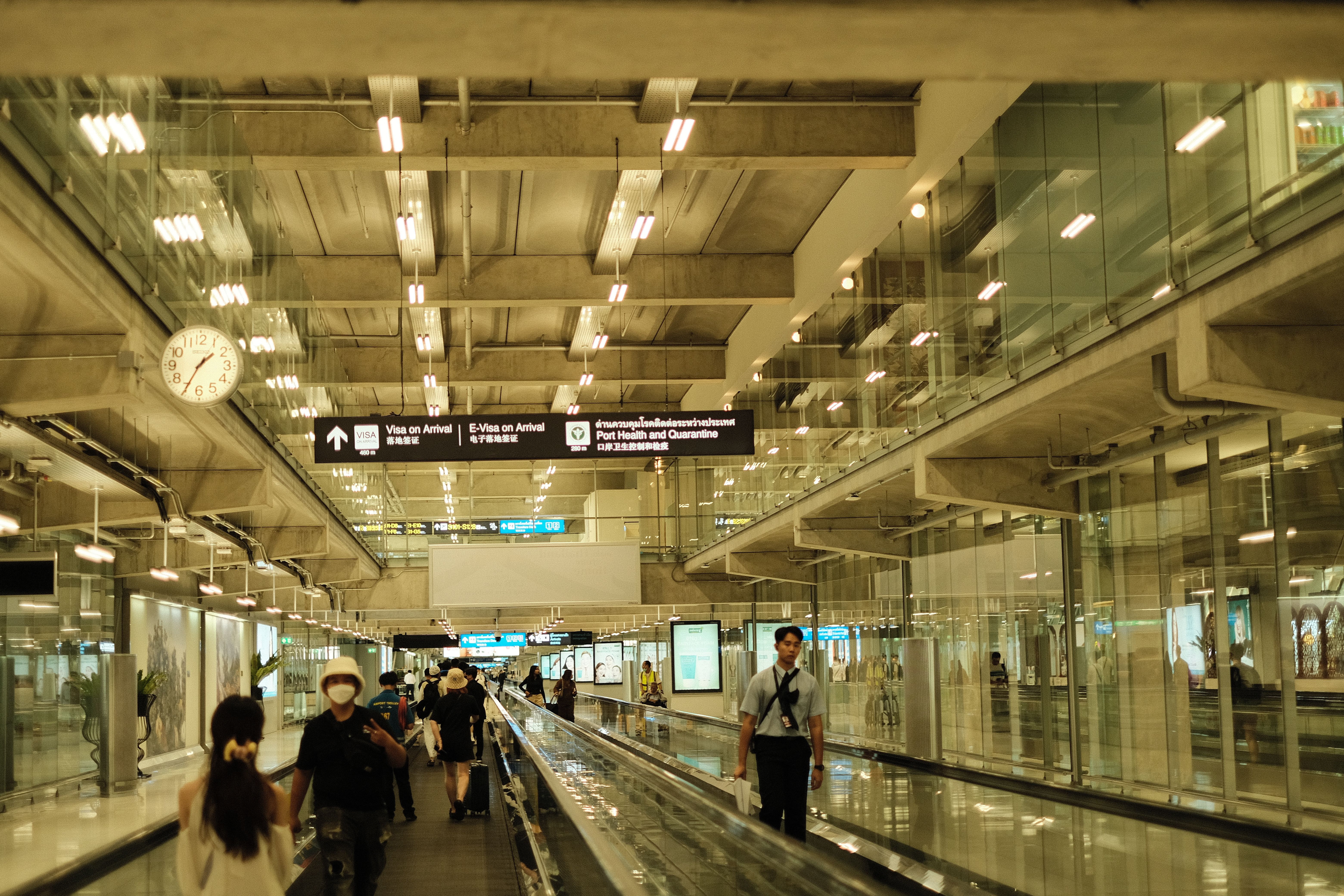 Arrival halls reward travellers who printed (or offline-saved) the grant PDF